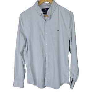 Men's Vineyard Vines Slim Fit Checkered Grid Whale Shirt - Small - $128 Retail